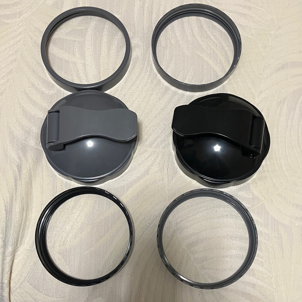 Nutribullet Lids-Black and Gray
